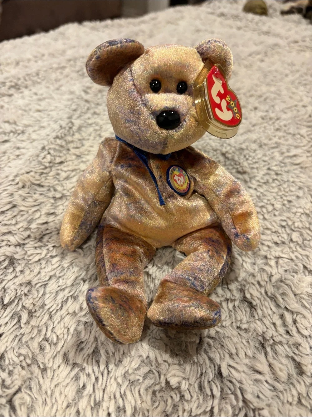 Ty cubby III Bear‎ Plush in Shimmering Gold and Iridescent Hues
